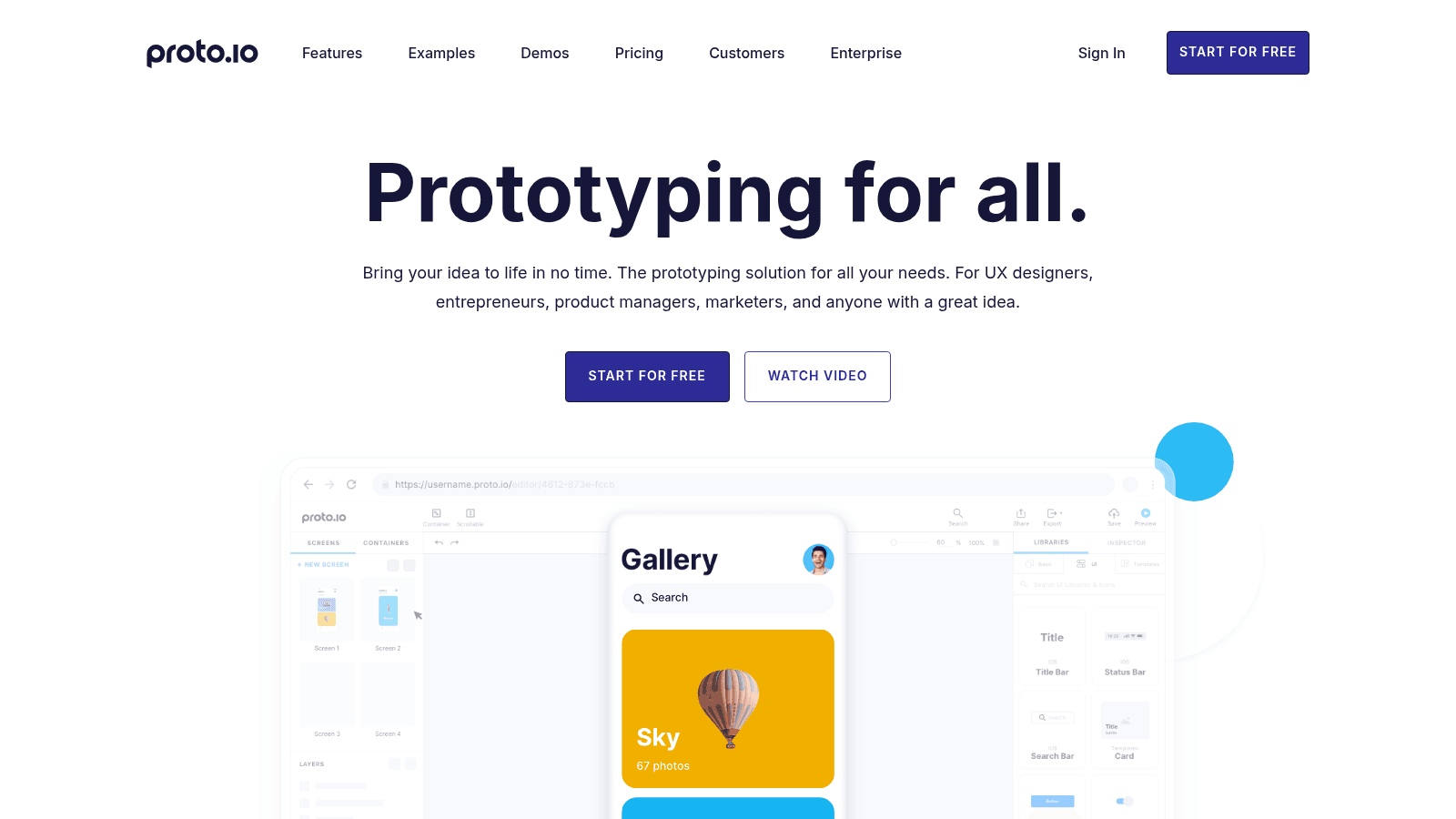 Proto.io as a top prototyping tool