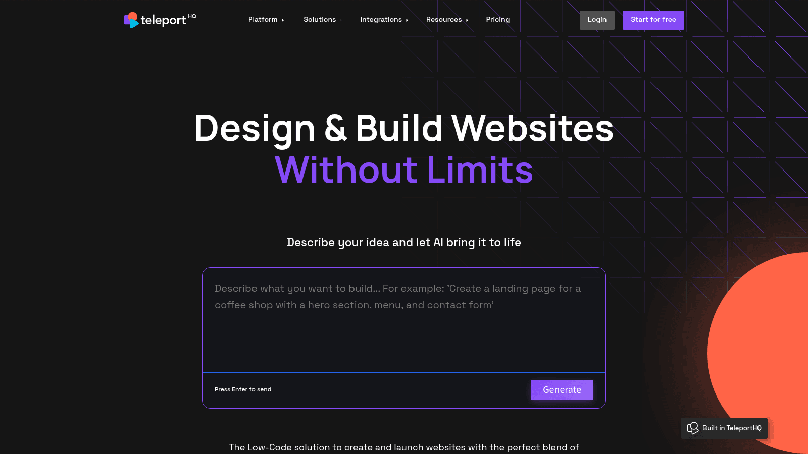 TeleportHQ as a top webflow alternative