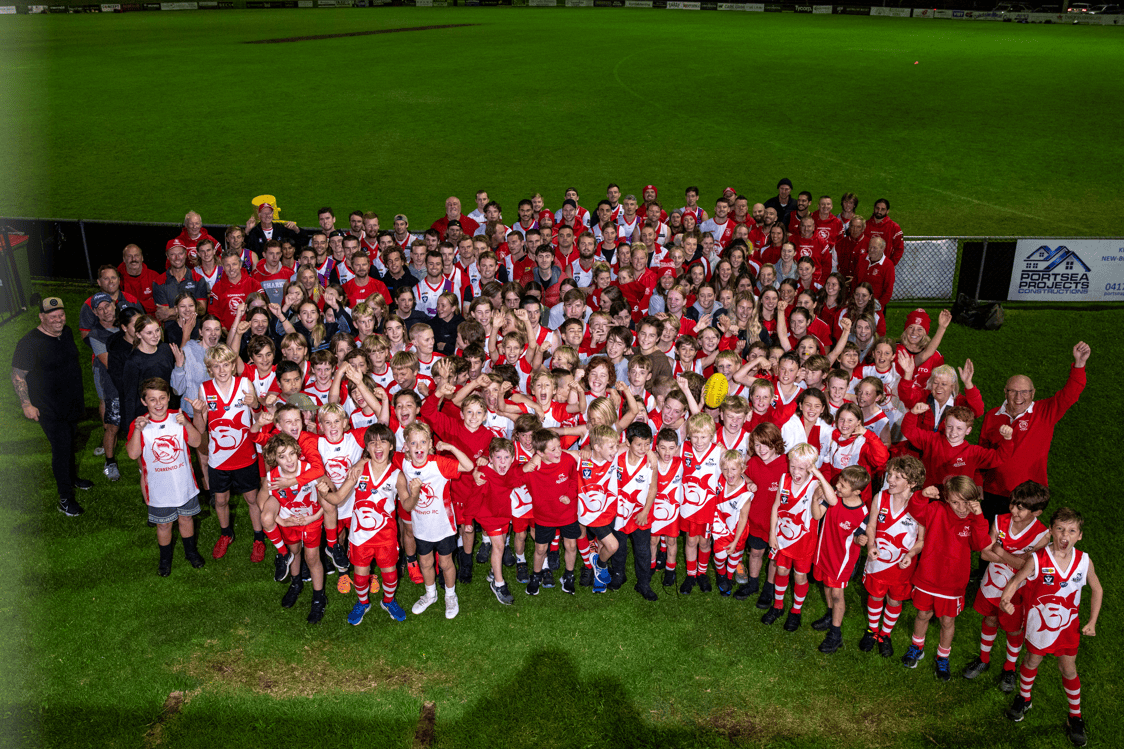 Sorrento Sharks Football & Netball Club Community in a large group