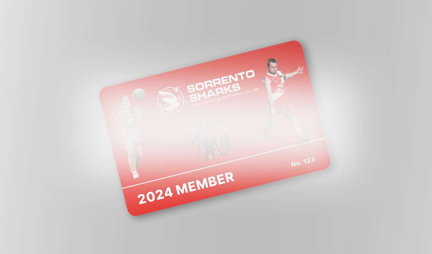 Sorrento Sharks Football & Netball Club Membership Card