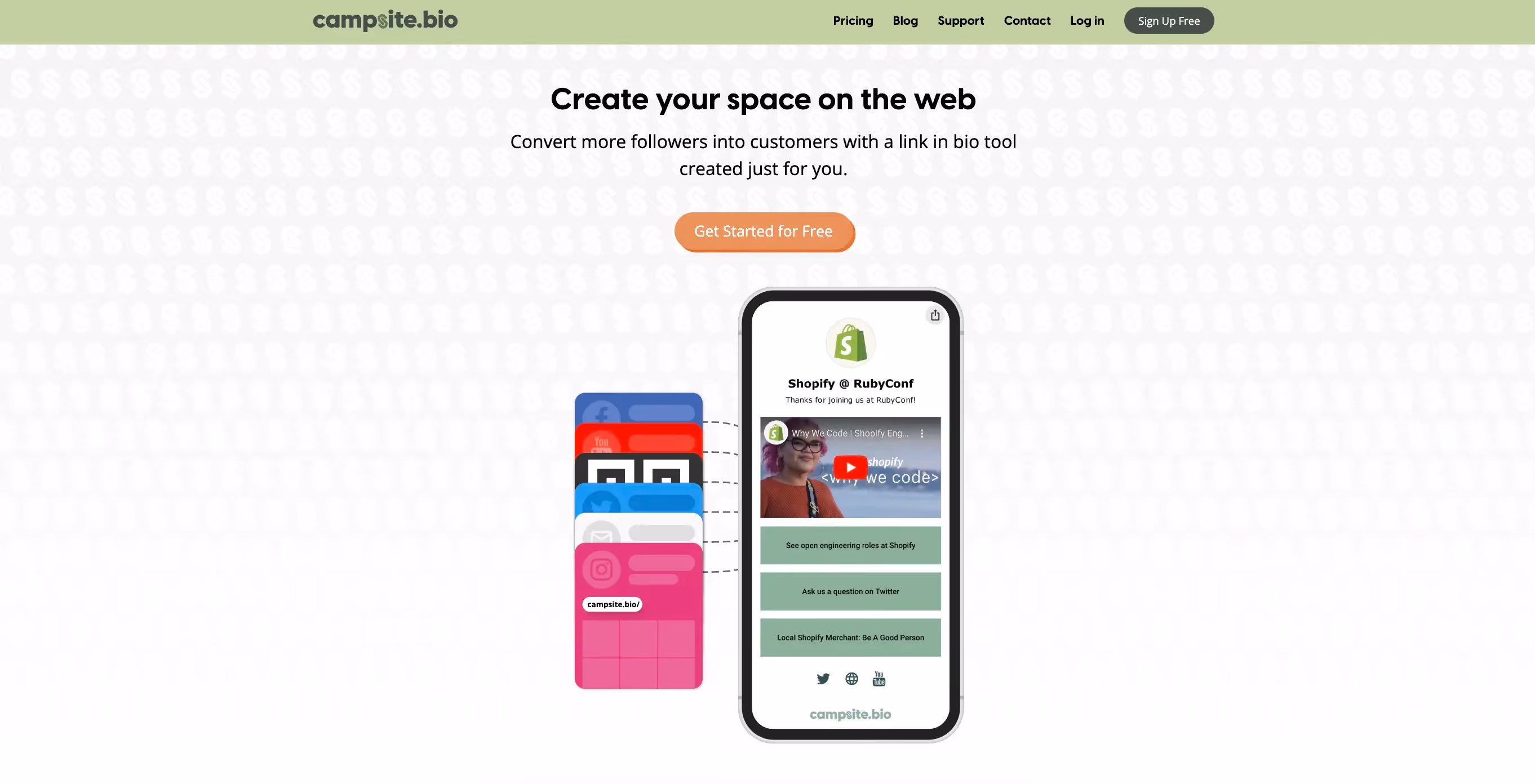 Campsite - best linkree alternative for Instagram creators