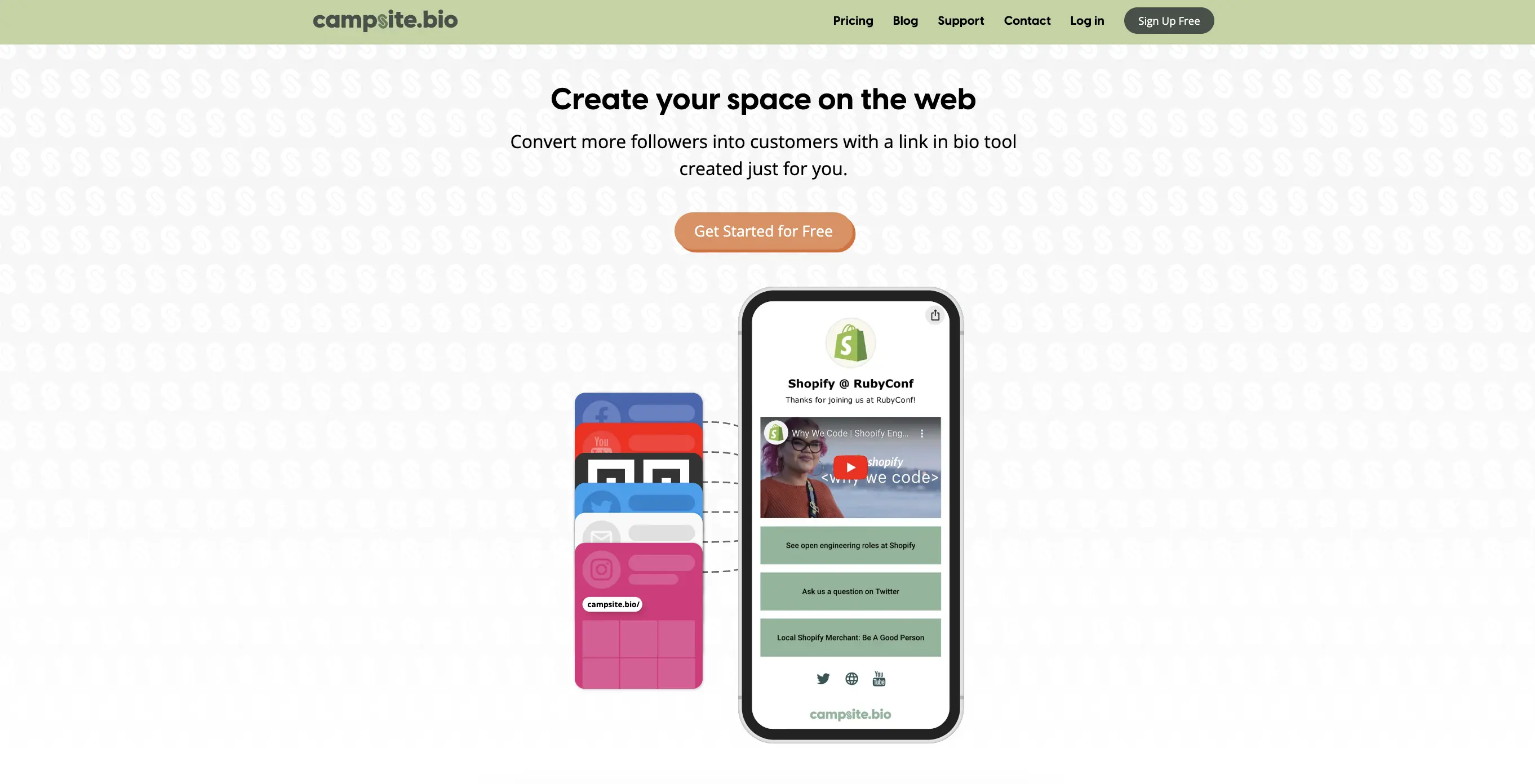 Campsite - best linkree alternative for Instagram creators