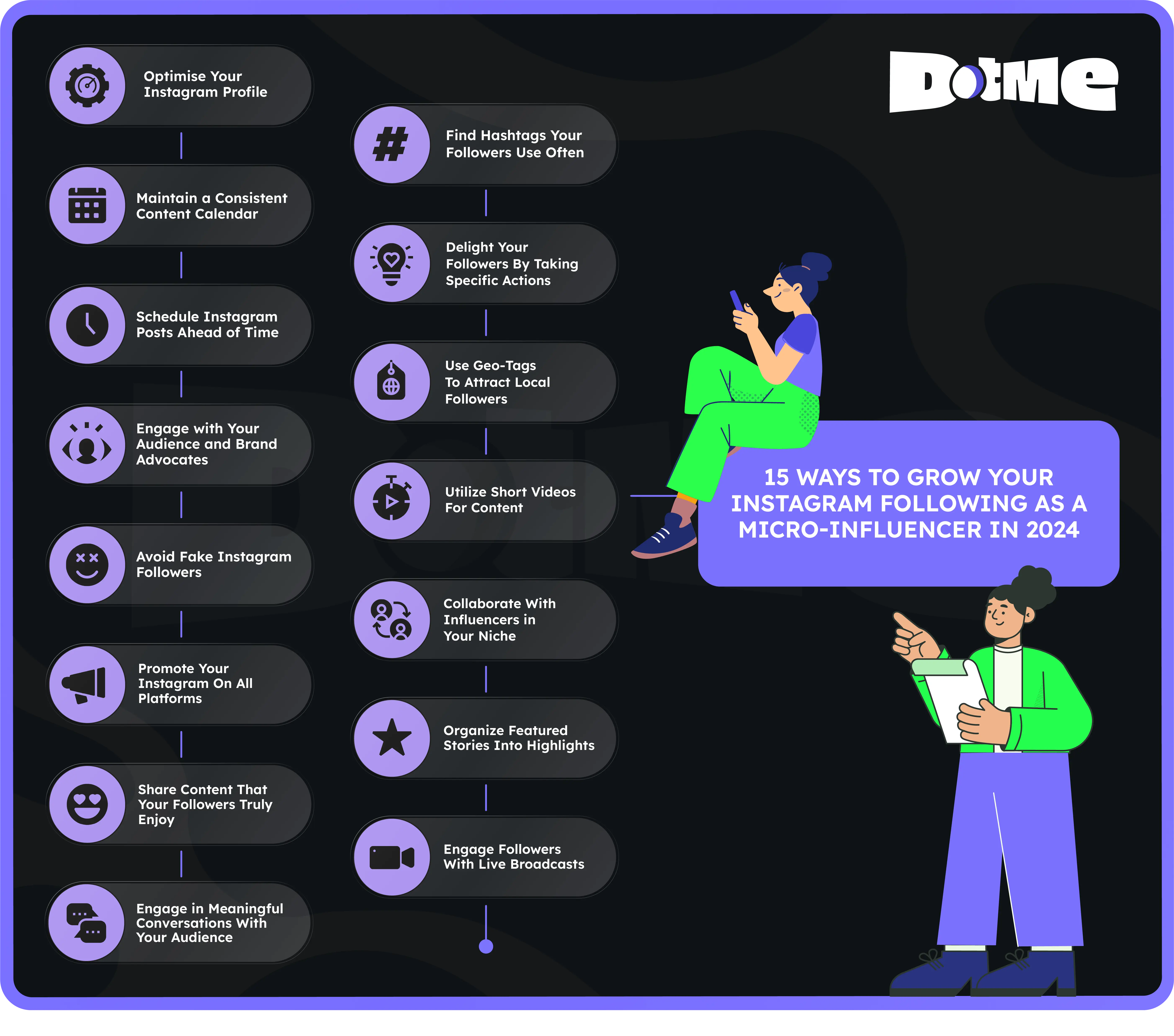 15 Ways to Grow Your Instagram Following as a Micro-Influencer - DotMe 