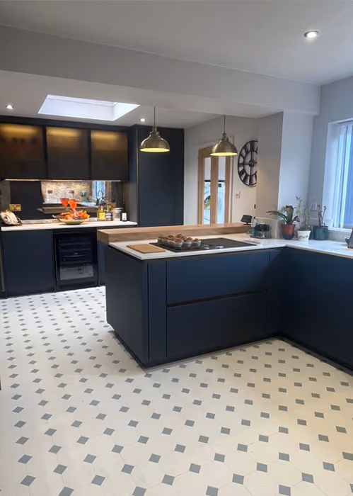 blue modern kitchen