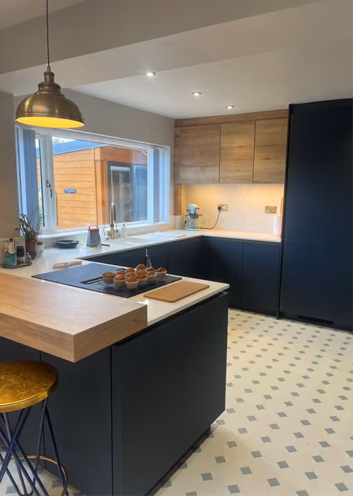 blue modern kitchen