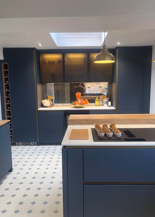 blue modern kitchen