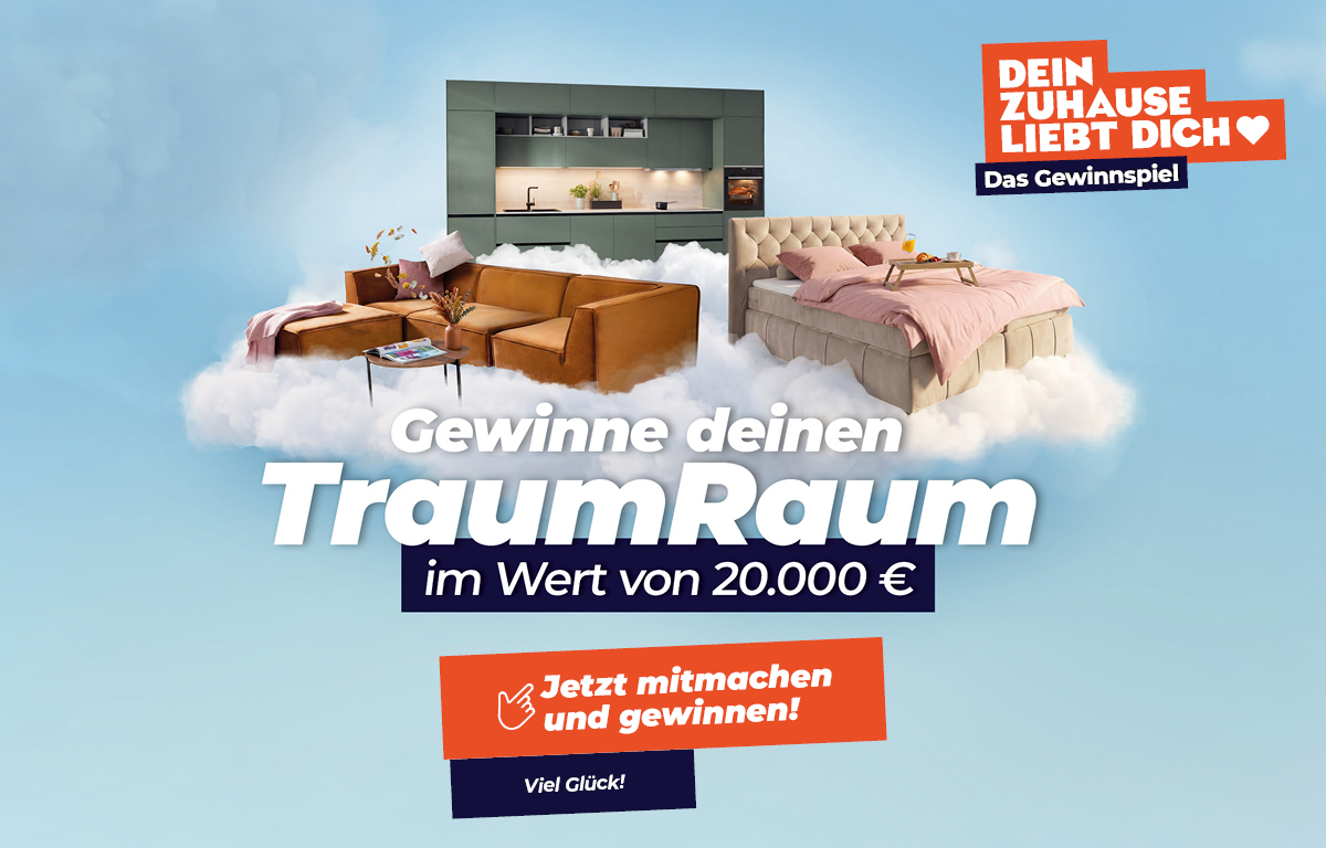 Gewinne deinen TraumRaum im Wert von 20.000€ - Jetzt mitmachen und gewinnen!