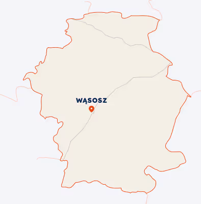 Mapka rozkładu jazdy w gminie Wąsosz realizowanego przez Turbo-Trans.