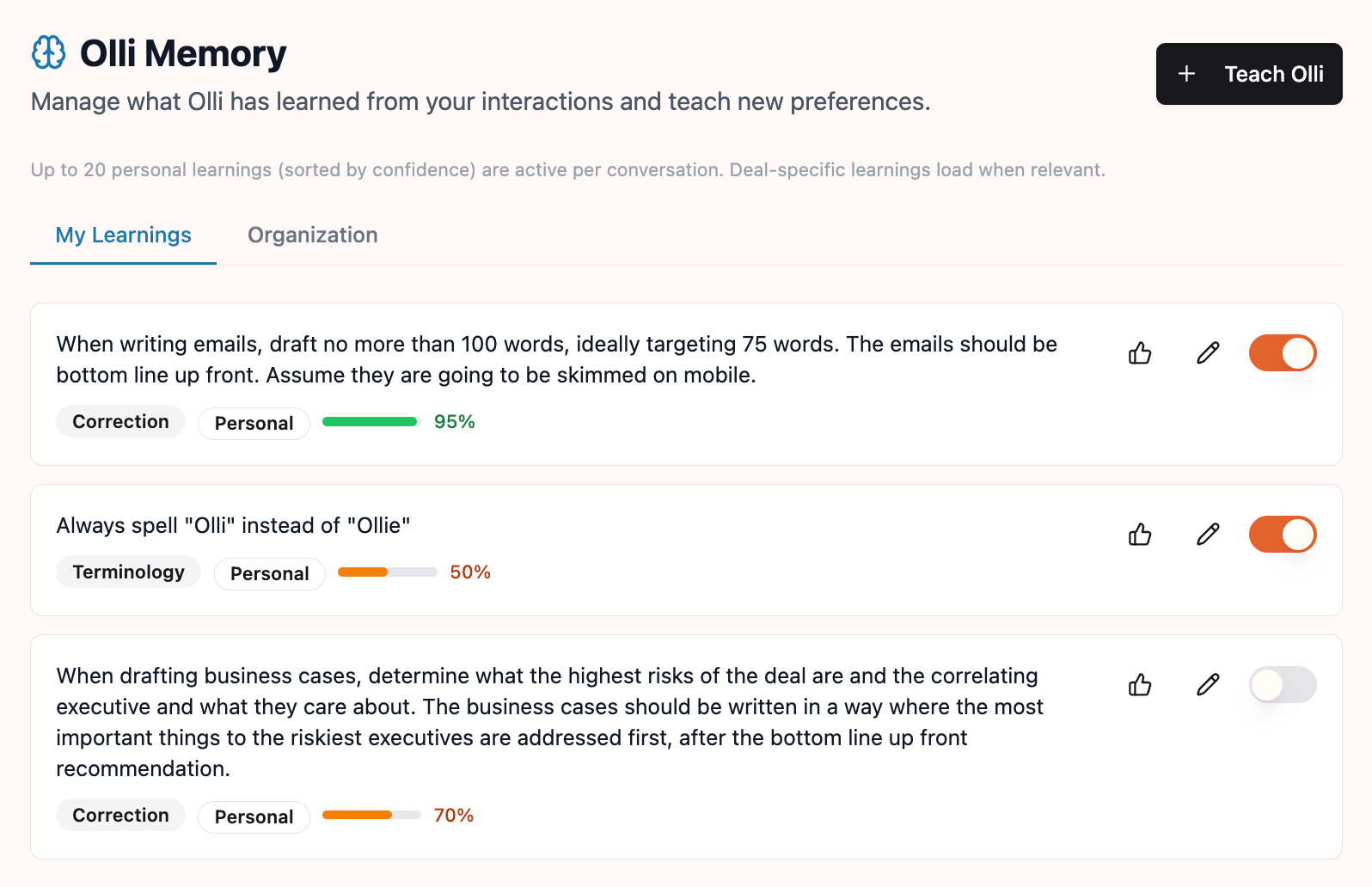 Olli Memory: The More You Use It, The Better It Gets