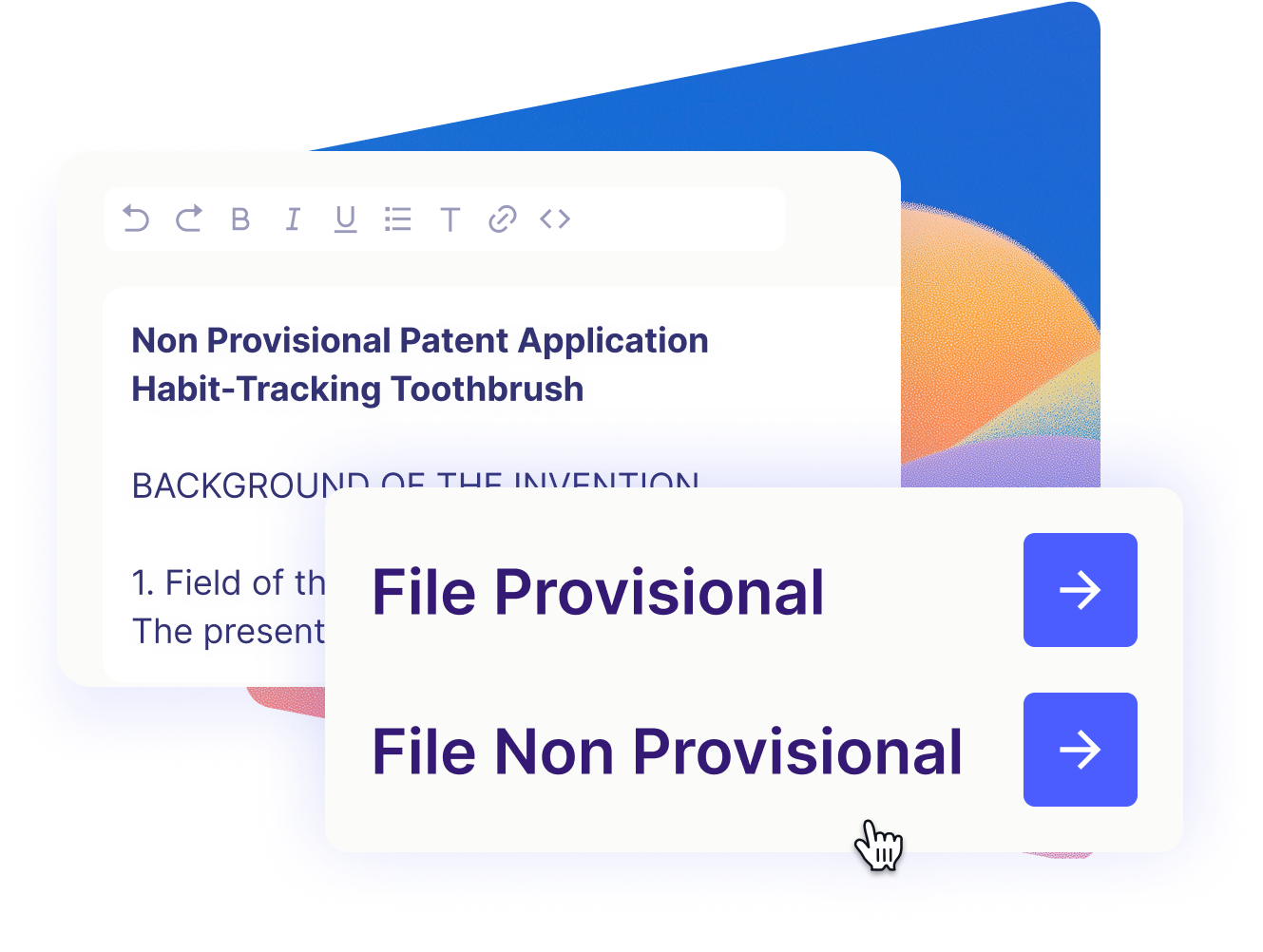 file provisional and no provisional patents