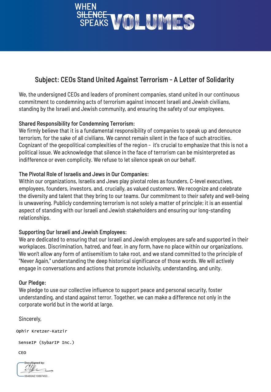 CEOs Stand United Against Terrorism