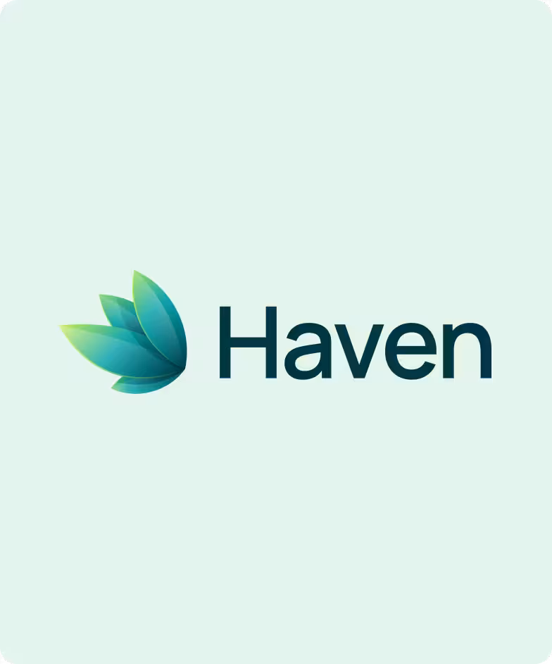 logo design for mental wellness startup Haven by Halo Lab