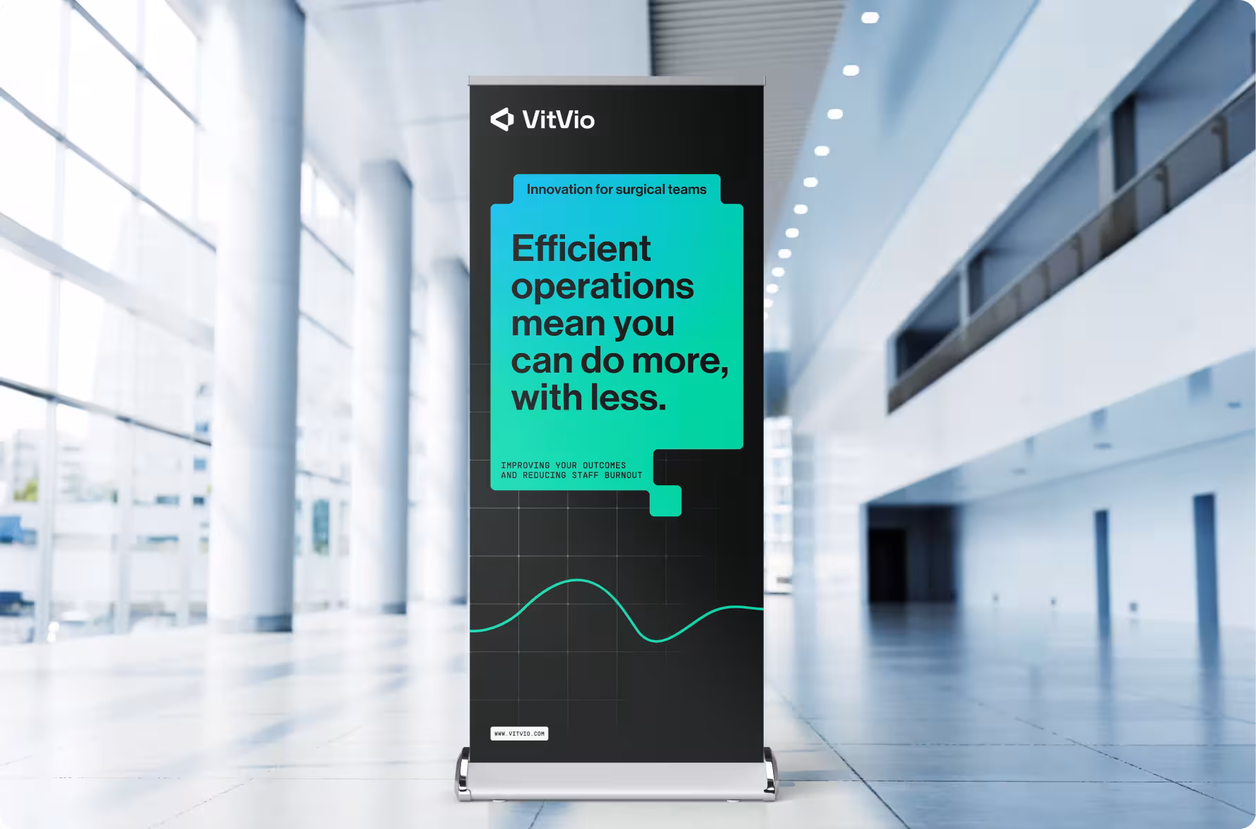 Healthtech brand communication design for VitVio surgical platform by Halo Lab