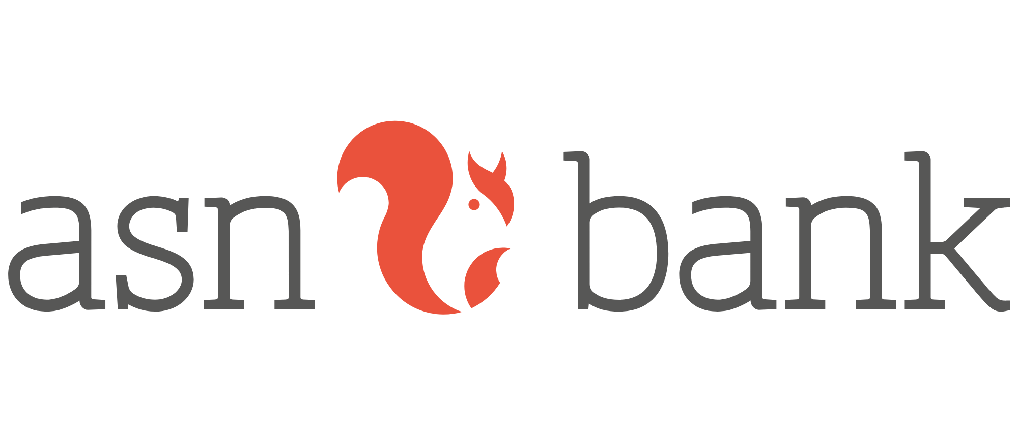 Logo van ASN Bank met een rood eekhoornsymbool tussen de woorden 'asn' en 'bank'.