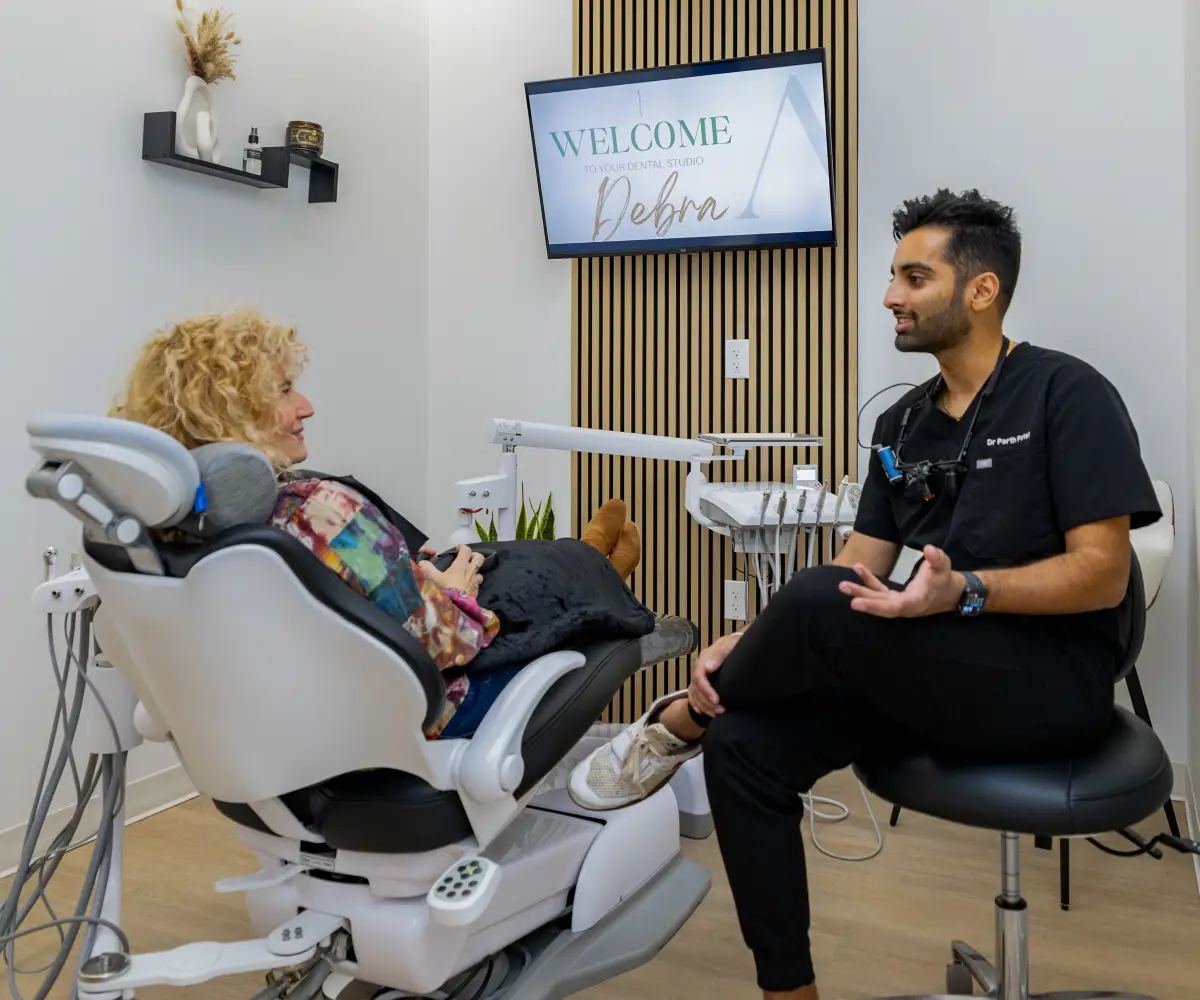 Dr. Patel and patient at Elevated Dental, Georgetown, TX
