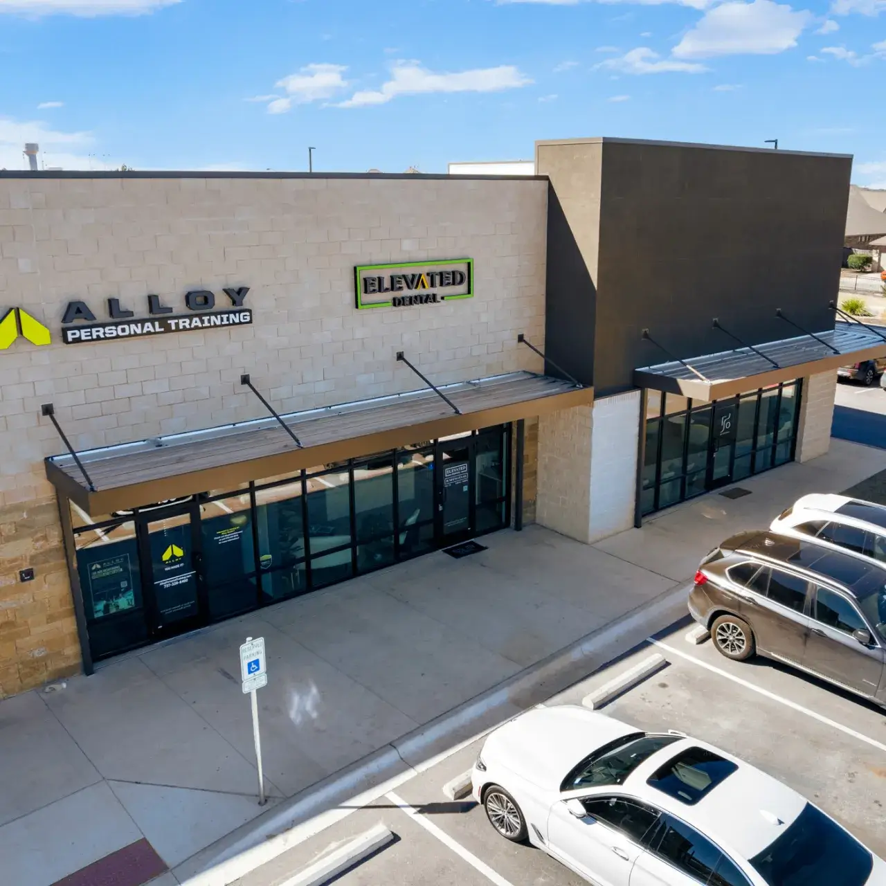 Exterior signage of Elevated Dental in Georgetown TX