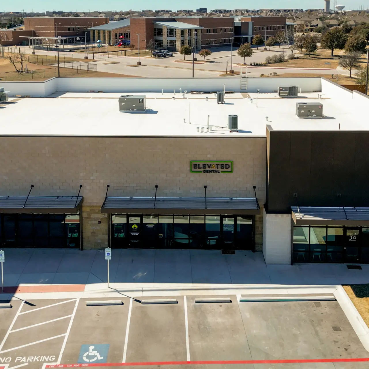 Exterior signage of Elevated Dental in Georgetown TX