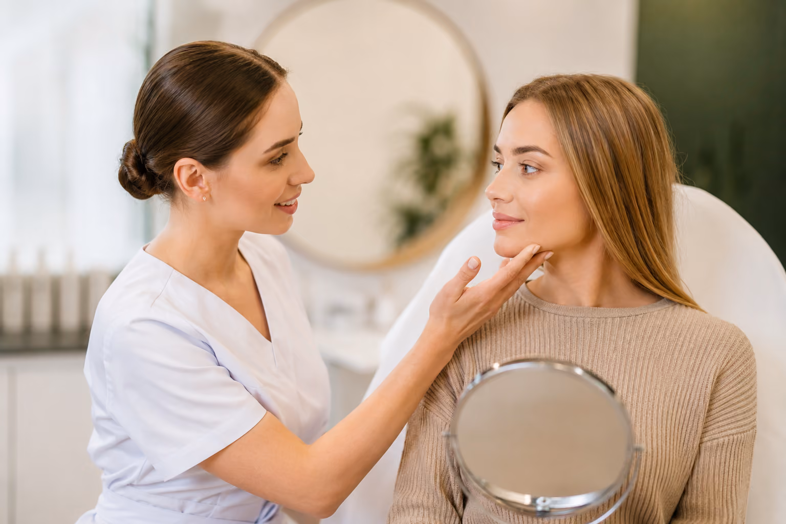 Patient consultation for non-surgical skin rejuvenation in Draper, Utah discussing the best age to begin treatments