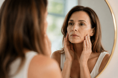 Woman receiving a dermal filler treatment for facial volume loss at a med spa in Draper, Utah