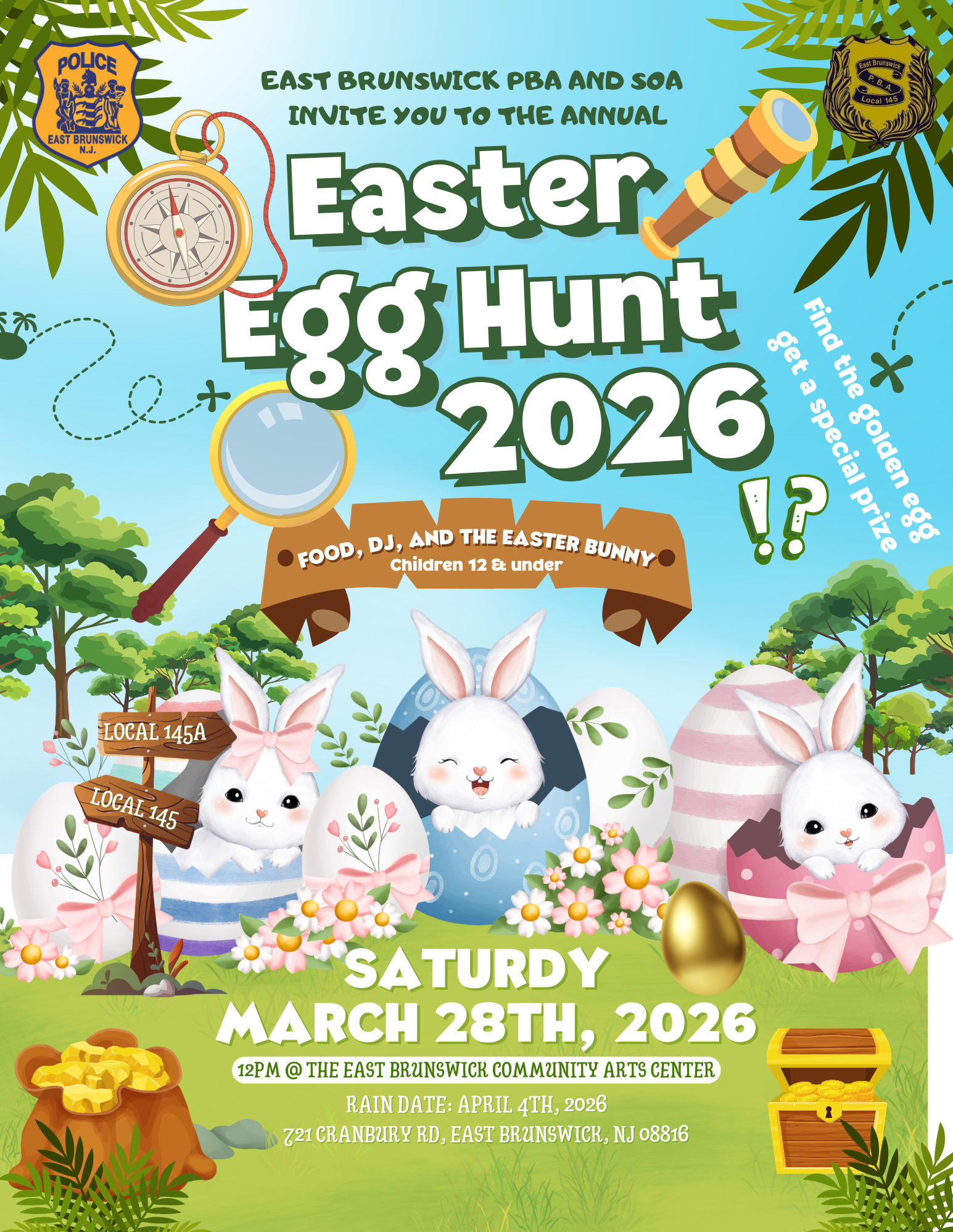 East Brunswick PBA & SOA Annual Easter Egg Hunt 2026