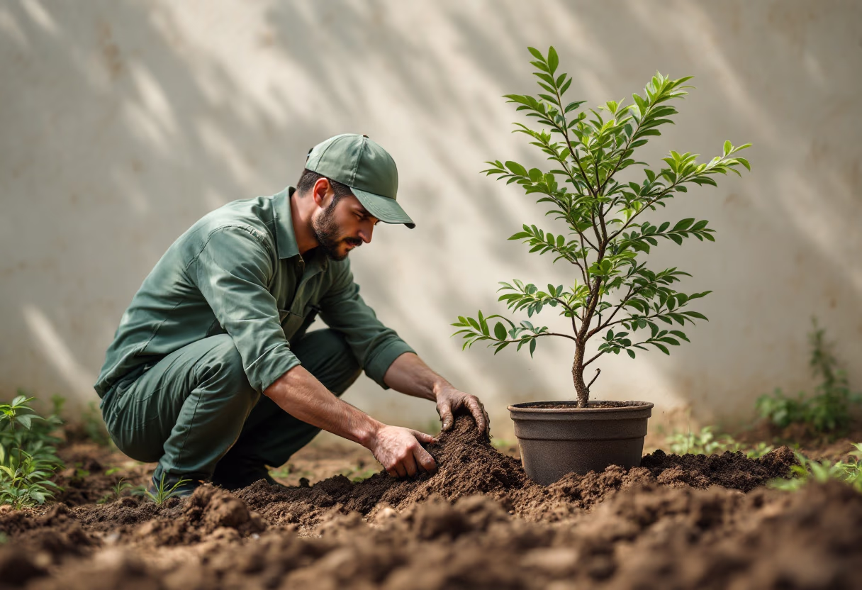 image of workers gardening