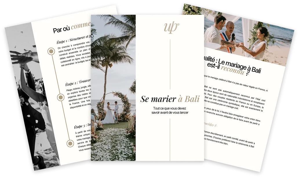 Guide offert : Se marier à Bali