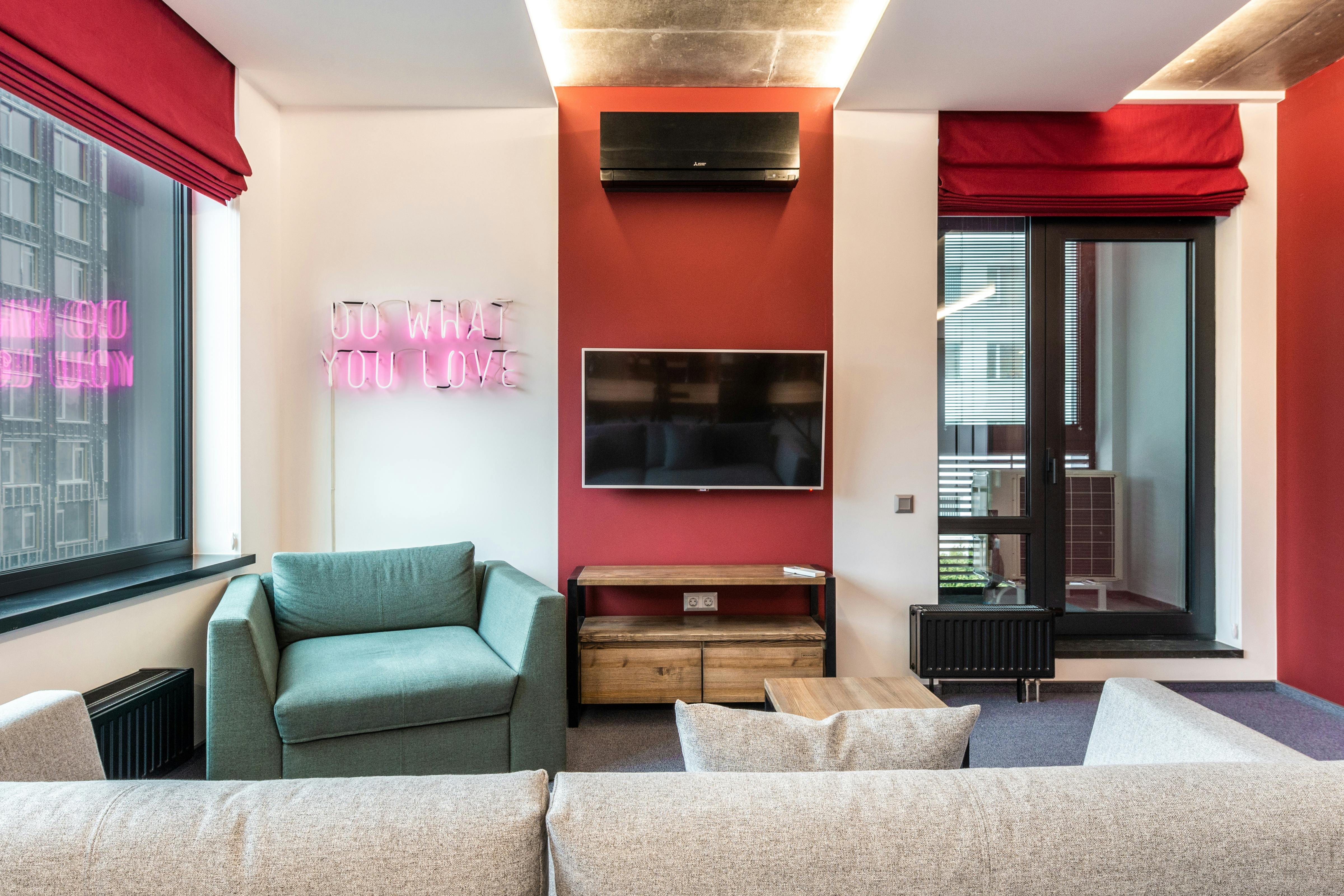 A professionally installed air conditioning unit in a home