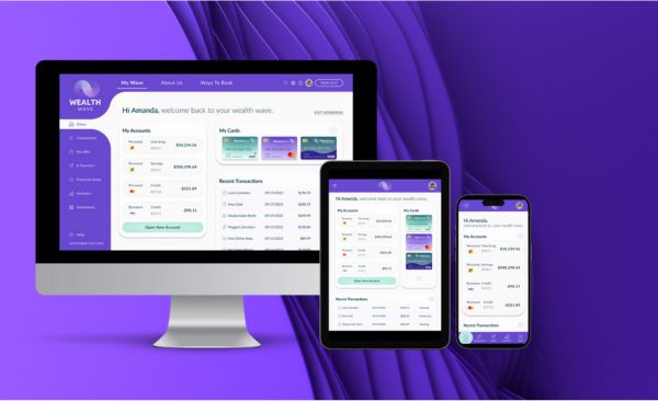 Responsive website shown across desktop, tablet and mobile