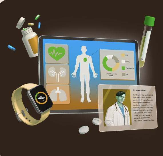 [healthcare professional using ai software]