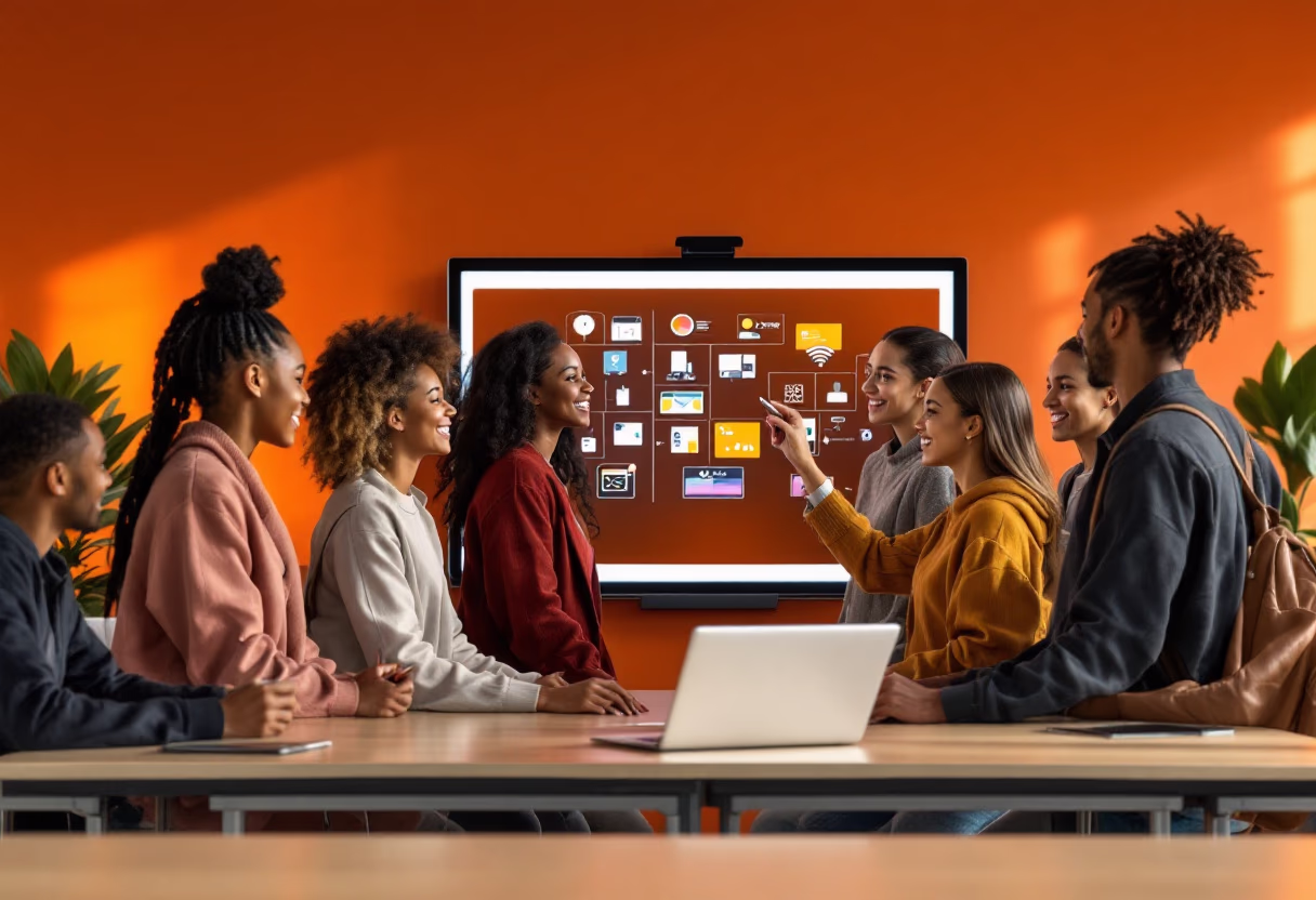 image of students using technology (for a edtech)