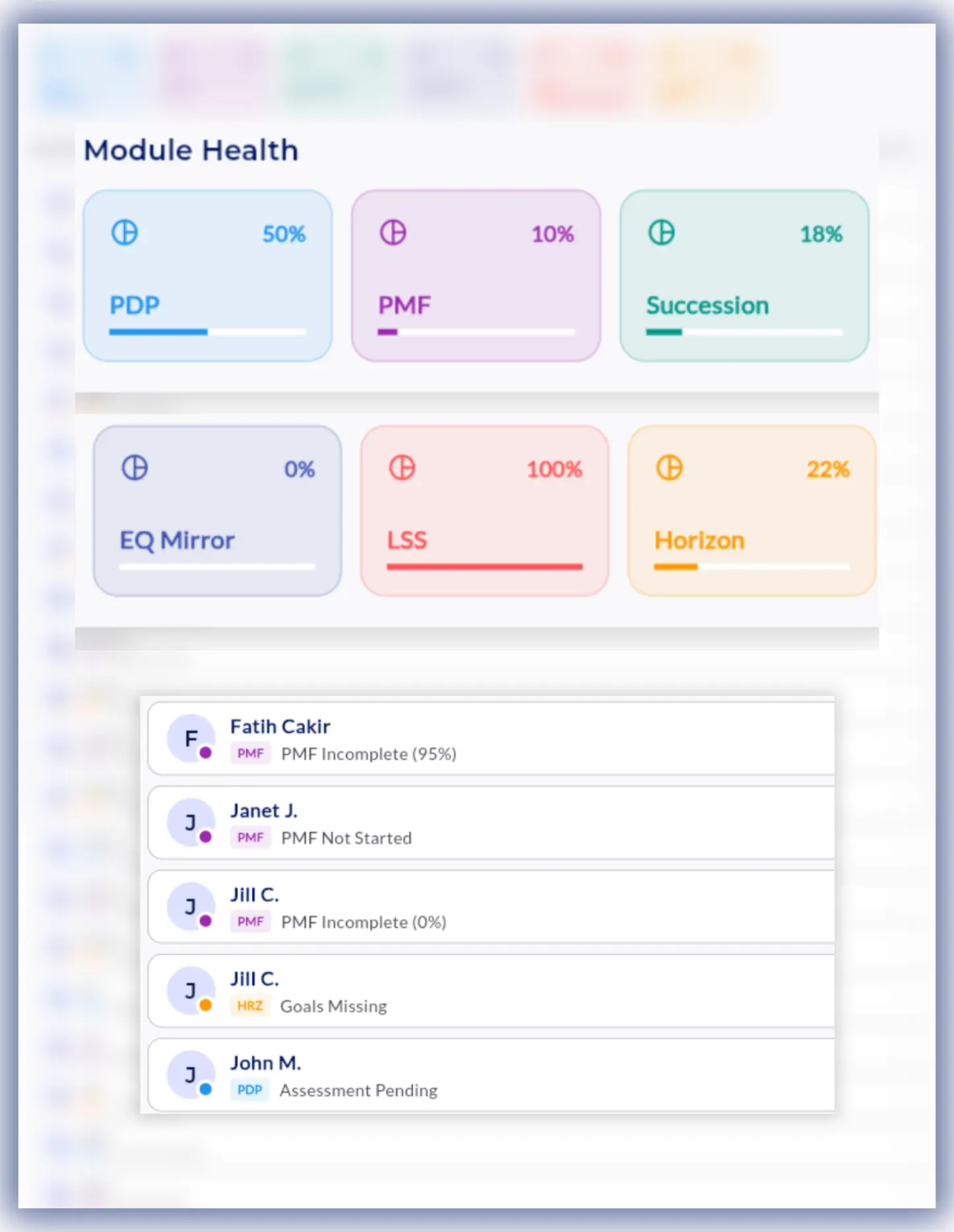 STRASYS OVERWATCH "Traffic Control Tower" dashboard visualizing module health bars and detecting active bottlenecks in performance and development cycles.