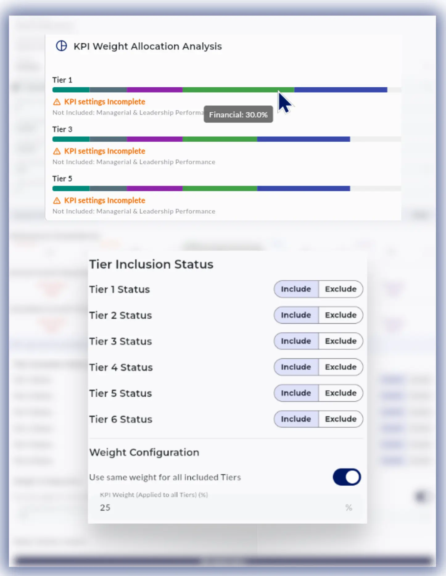 STRASYS C-Suite interface showing one-click strategic cascading to push boardroom goals directly to frontline hierarchy tiers using Smart Tier Logic.