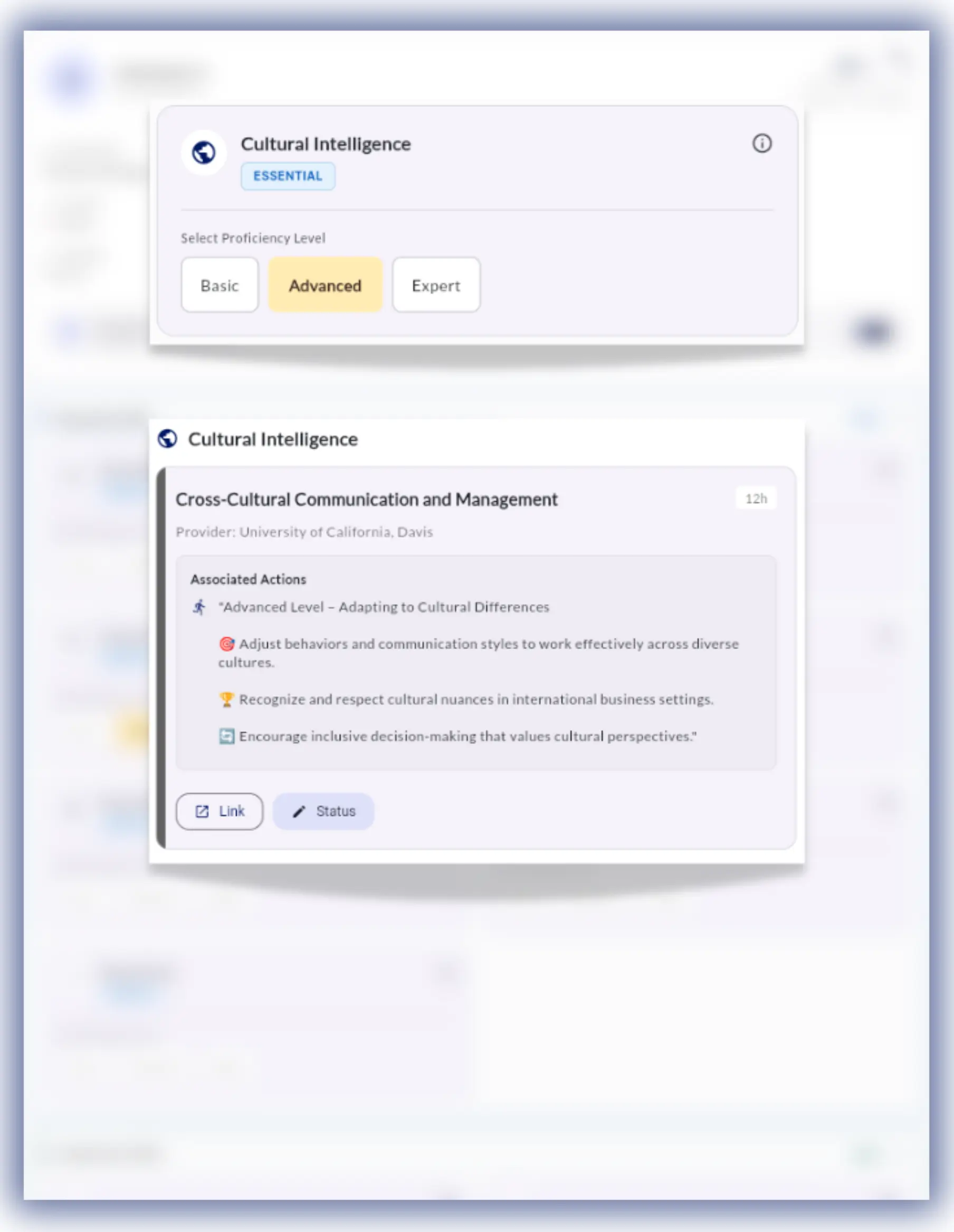 STRASYS CHRO talent engine for turning soft skills into measurable data with auto-prescribed learning plans based on specific proficiency gaps.