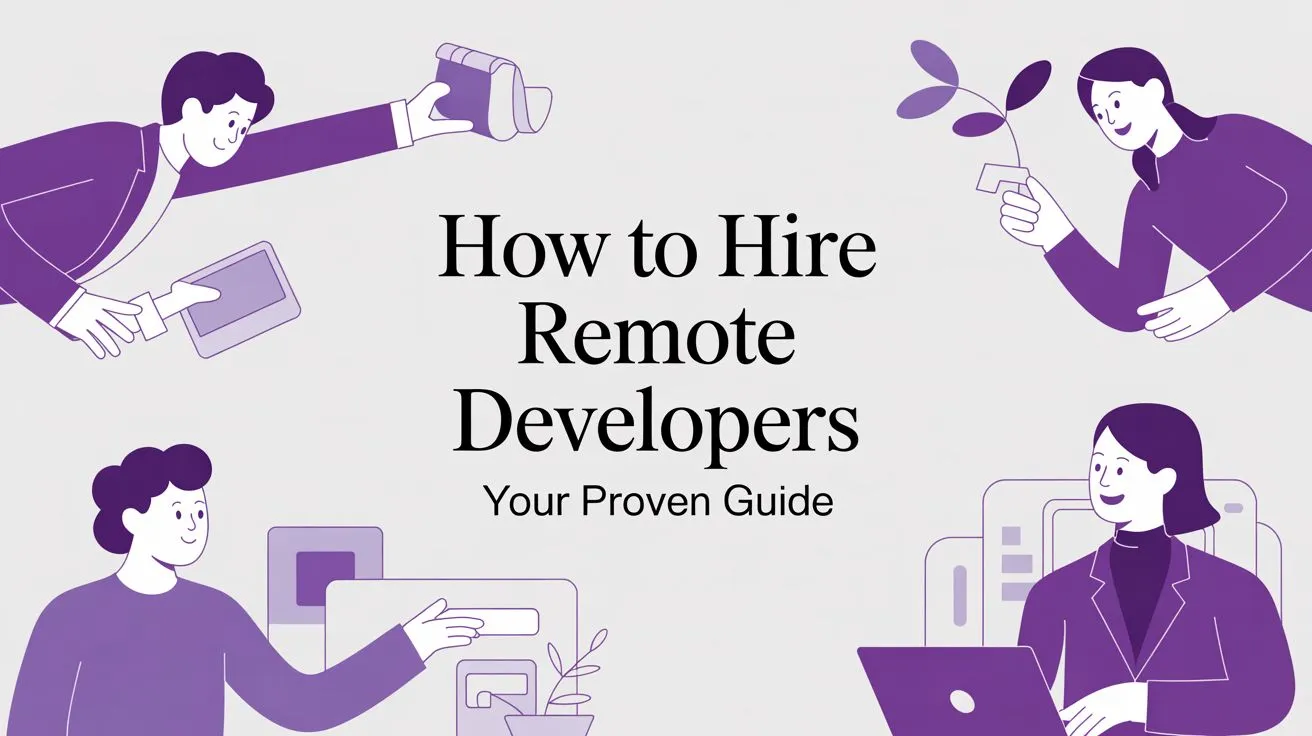 How to Hire Remote Developers guide illustration