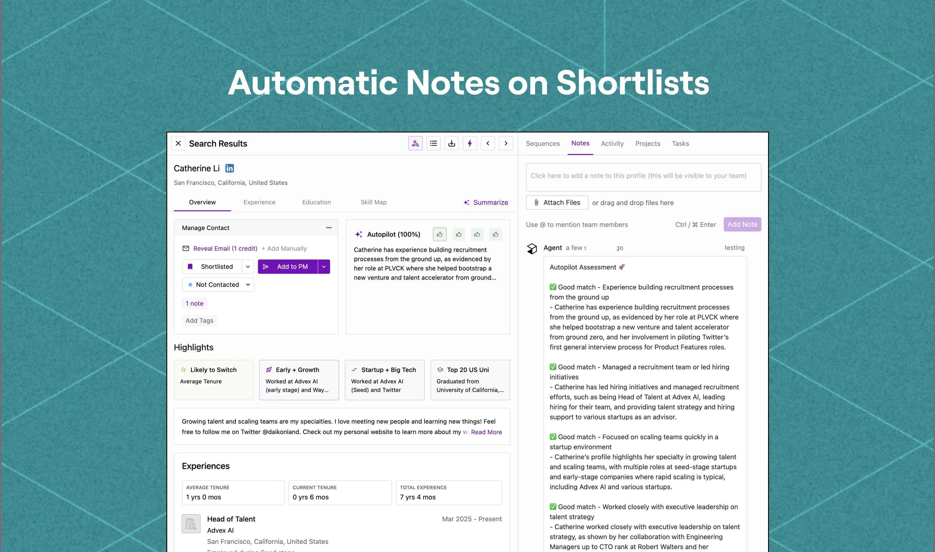 Automatic Evaluation Notes, Autopilot Review UX, Switch Agent Ownership platform