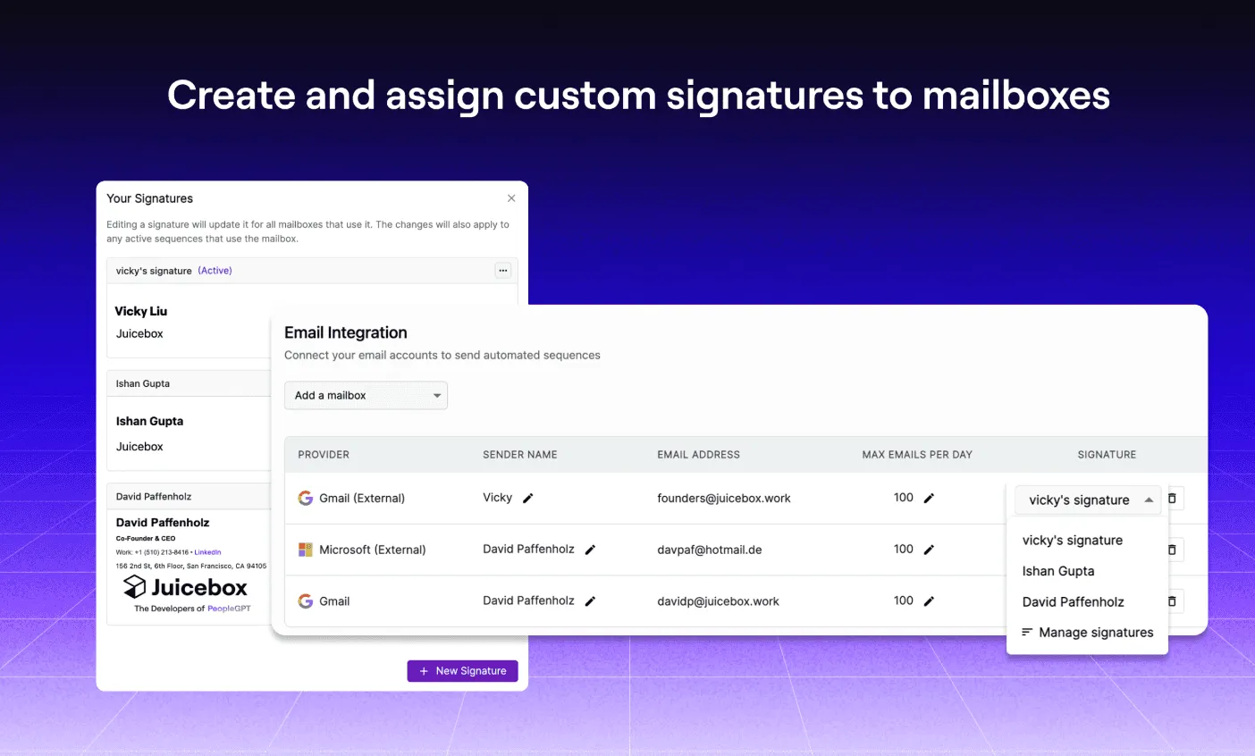 Multiple Email Signatures, Improved Autopilot, Projects Dashboard