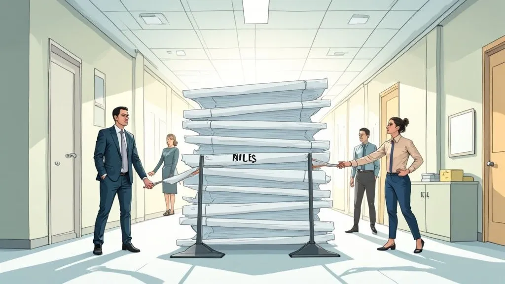 Malicious Compliance guide illustration