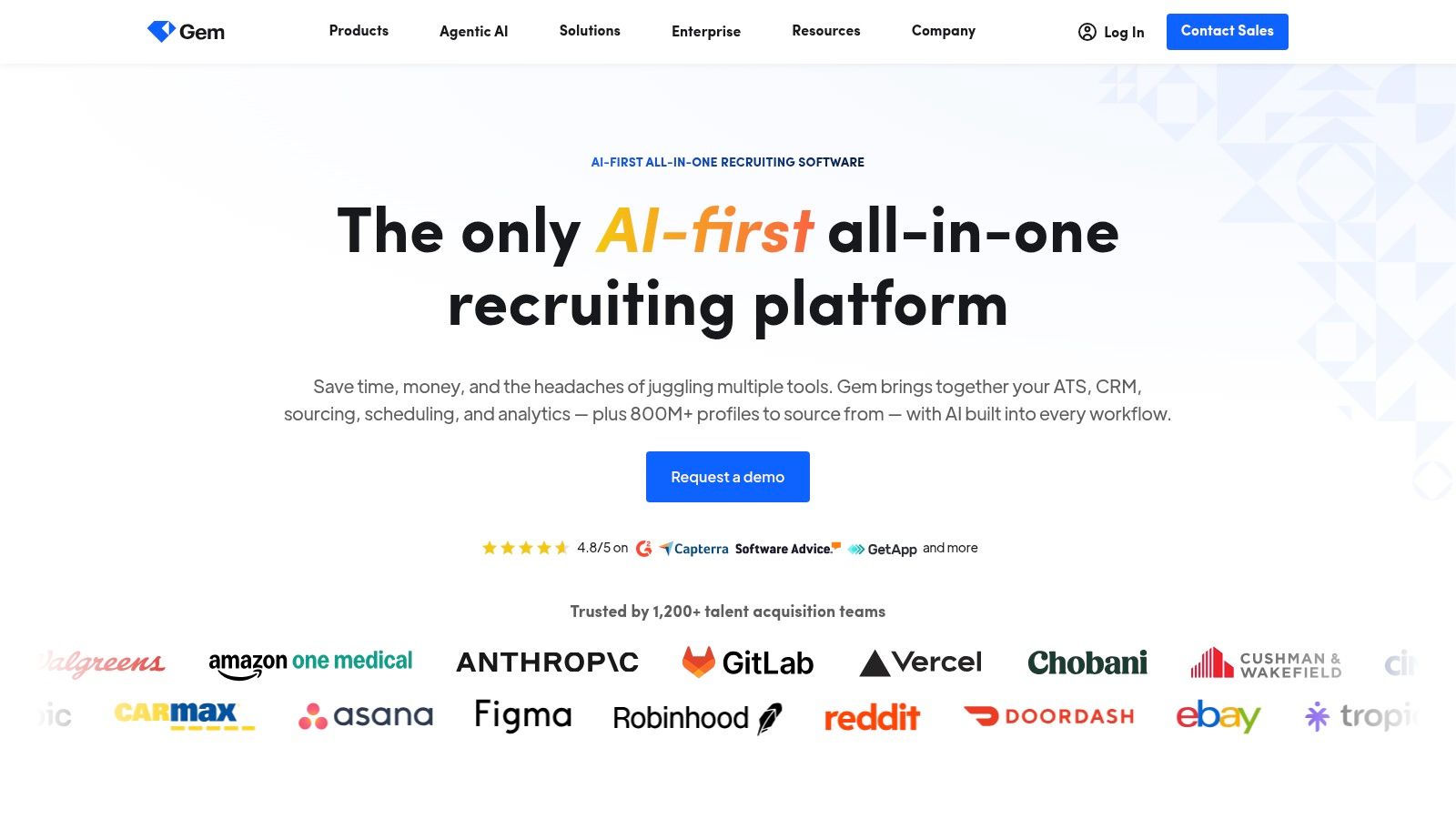 Gem sourcing and outreach platform for recruiters