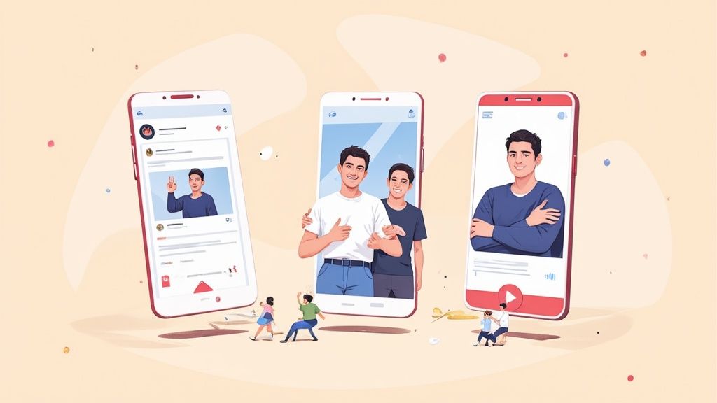 An image illustrating how social media recruiting content can be used as one of the key candidate engagement strategies.