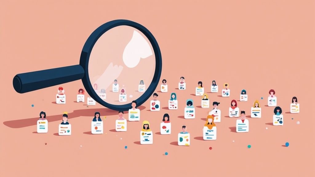 PeopleGPT platform screenshot showing a natural language search for a software engineer and the resulting candidate profiles