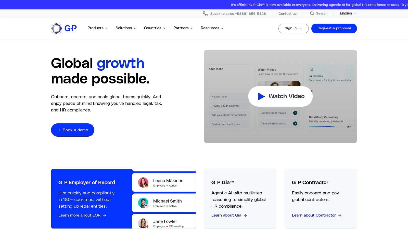 Deel alternatives global HR platform from G-P, showcasing their global growth technology