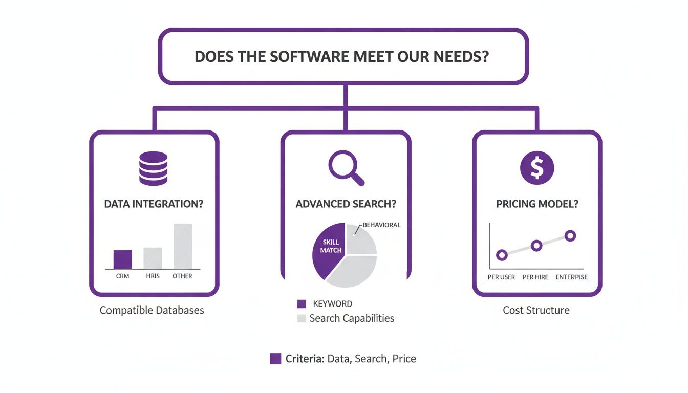 ai hiring software evaluation flowchart