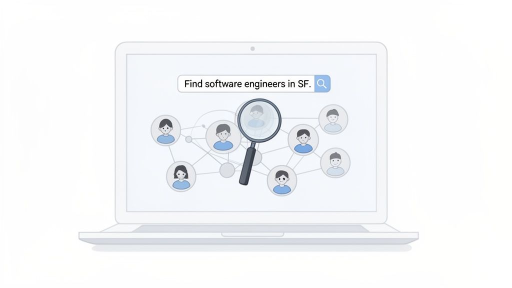 what is headhunting showing a search for software engineers on a laptop