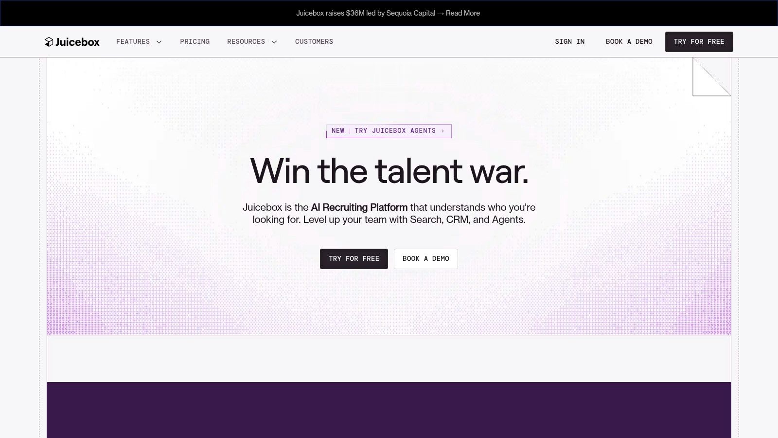 candidate sourcing platforms showing Juicebox's user interface with a search for a founding engineer