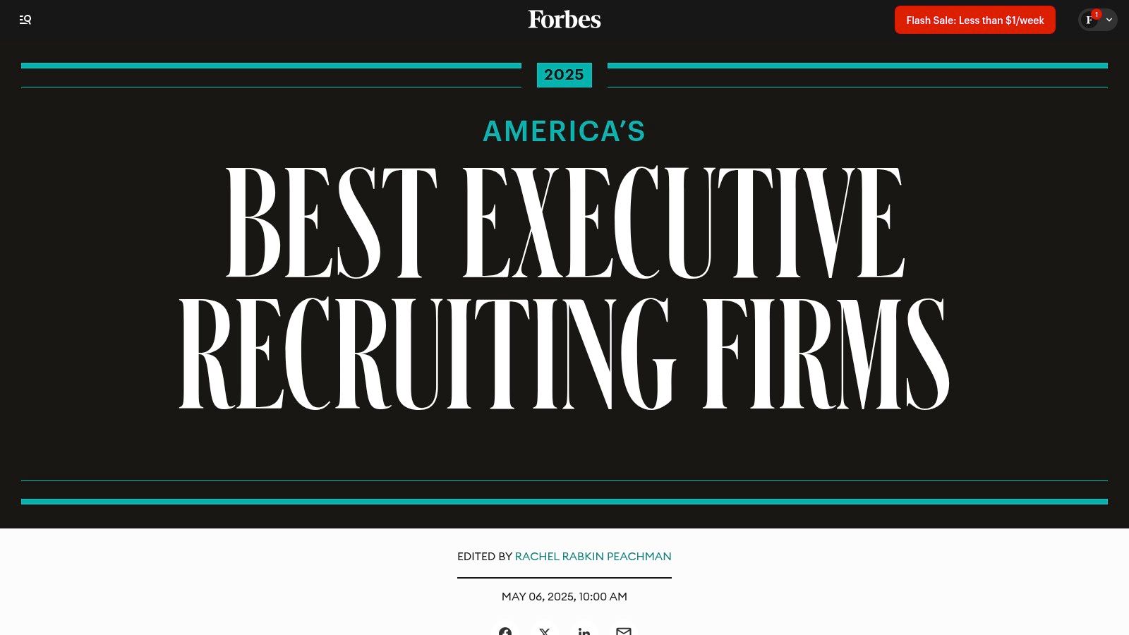 best recruiting firms article headline Forbes