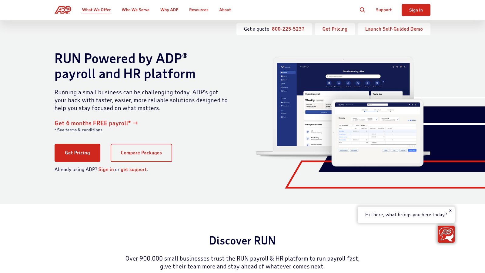 rippling alternatives RUN Powered by ADP payroll platform