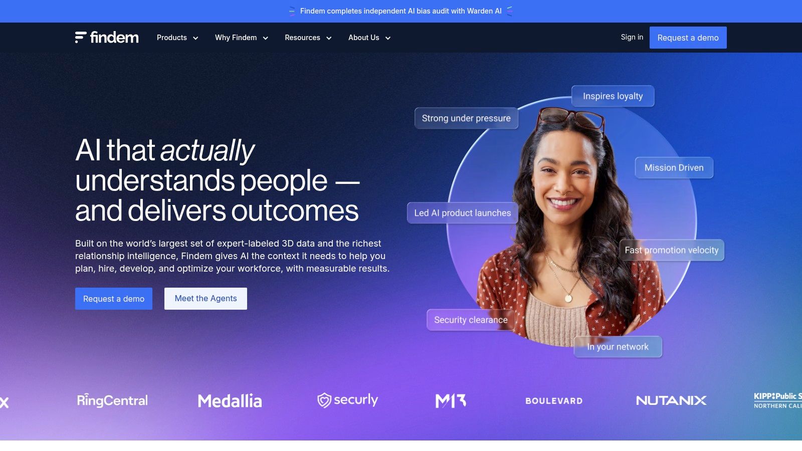 recruiting software examples featuring the Findem AI recruiting platform