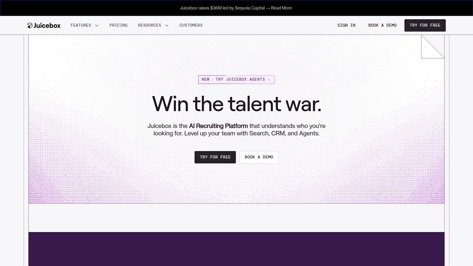 best ai recruiting tools showing the Juicebox platform interface
