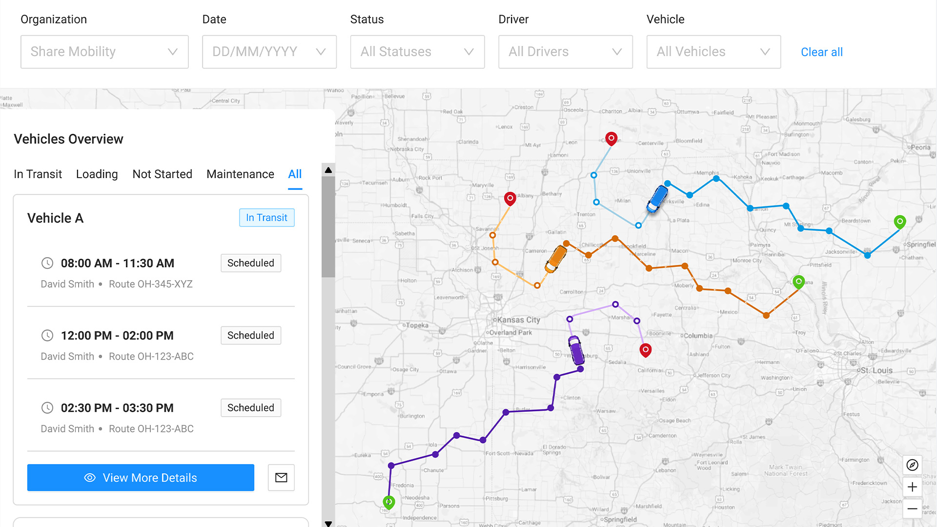 Optimize Vehicle Usage