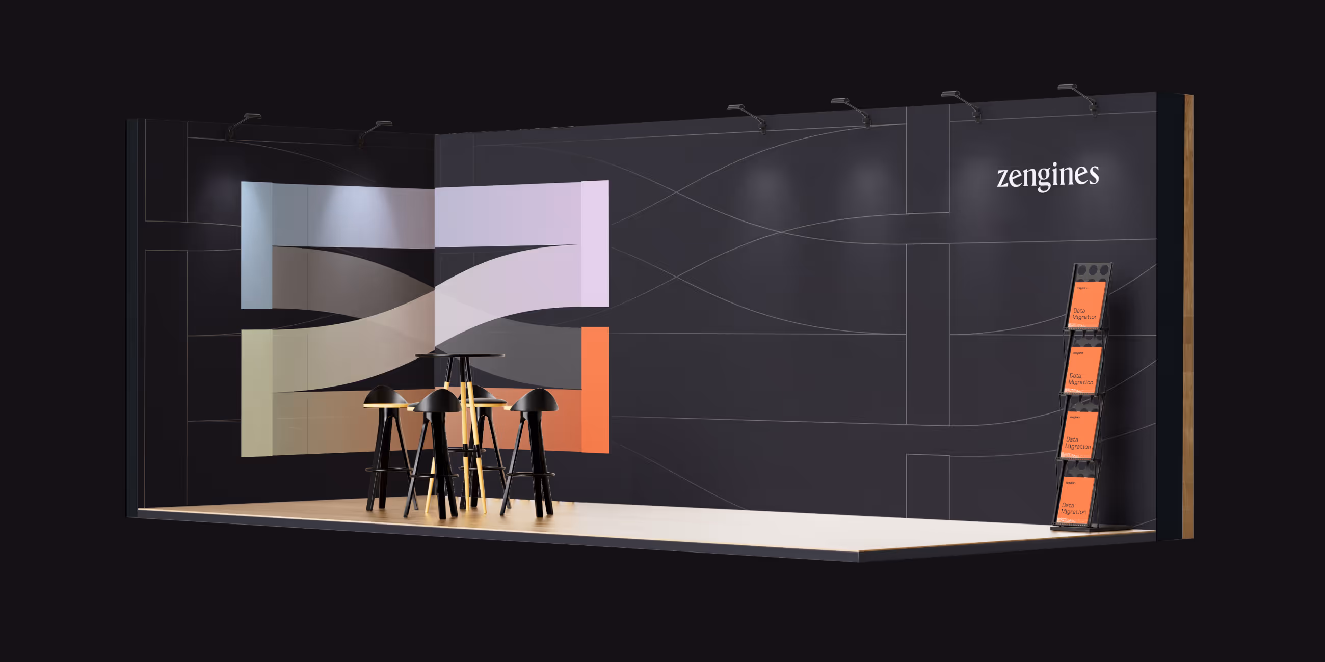 Zengines tradeshow booth mockup